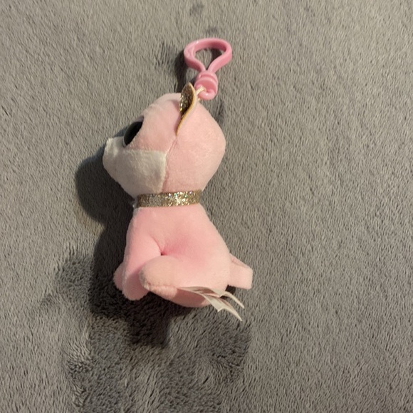 Cat, plushy keychain, light pink, TY - Picture 2 of 4